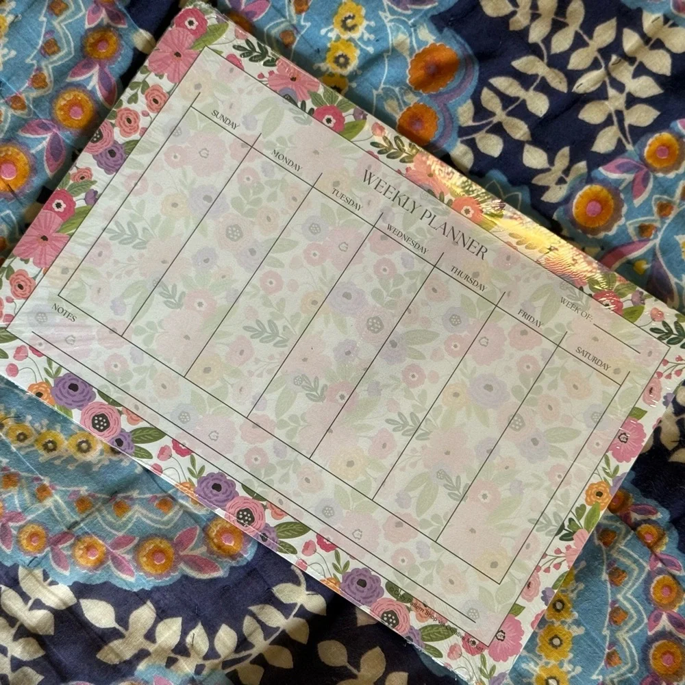 Floral Weekly Planner Pad